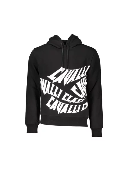 Bluza z kapturem Cavalli Class z kapturem czarna