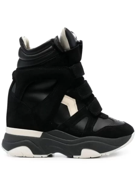 Sneakerși Isabel Marant cu bretele negru