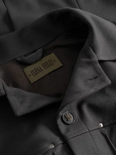 Palton Elena Velez plisat negru