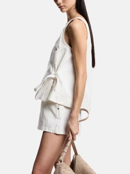 Джинсовые шорты Emporio Armani белые