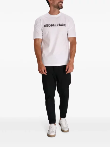Raštuotas marškinėliai Moschino balta