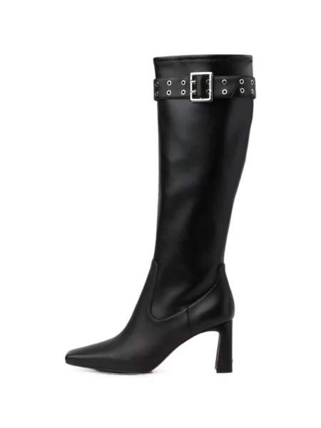 Botine Karl Lagerfeld cu cataramă cu bretele negru