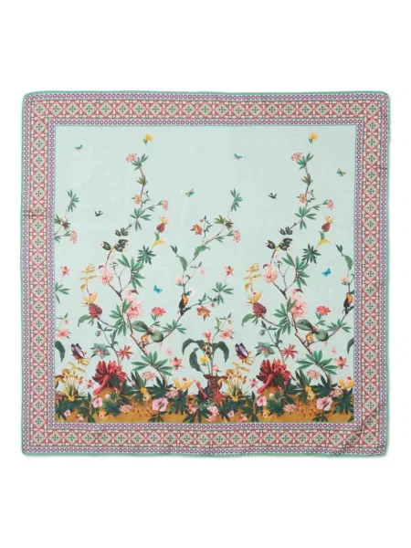 Fular La Doublej de mătase albastru