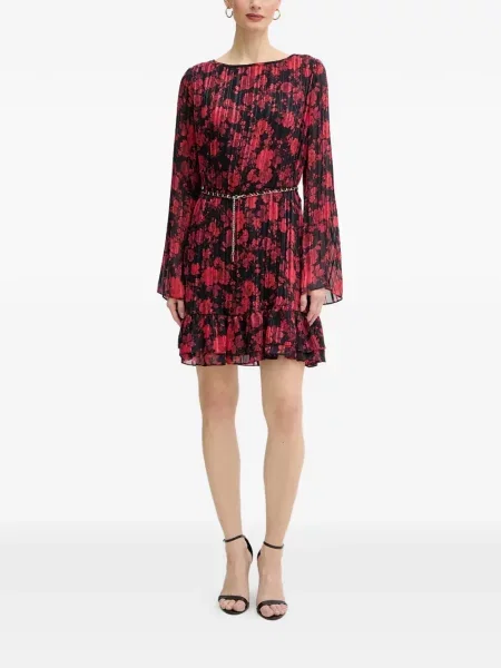 Rochie mini Guess cu model floral cu imagine negru