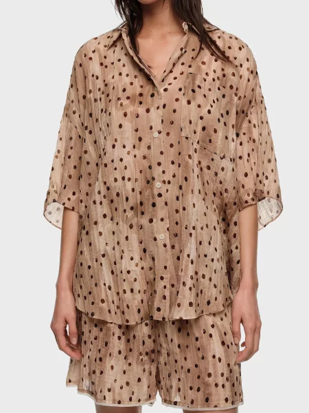 Сорочка Bimba Y Lola в горошок бежева