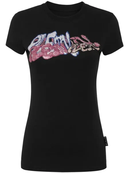 Tricou Philipp Plein cu imagine negru