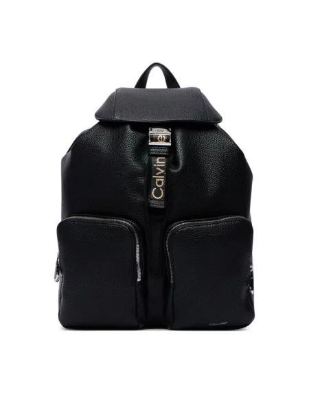 Calvin Klein plecak z imitacji skóry czarny