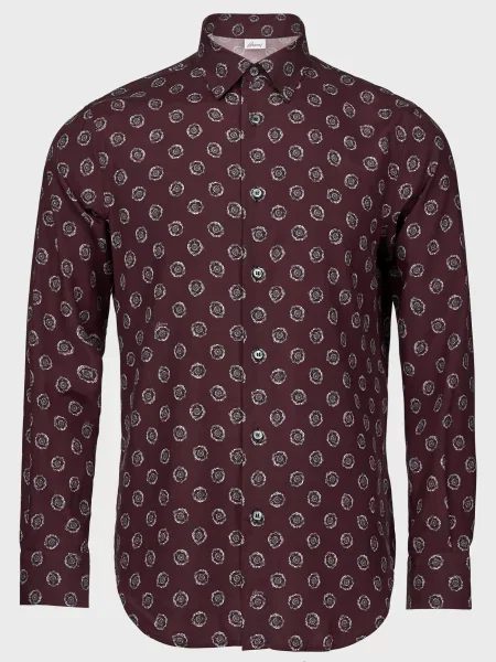 Рубашка Brioni бордовая