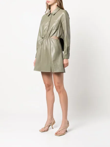 Rochie Simkhai din piele de costum verde