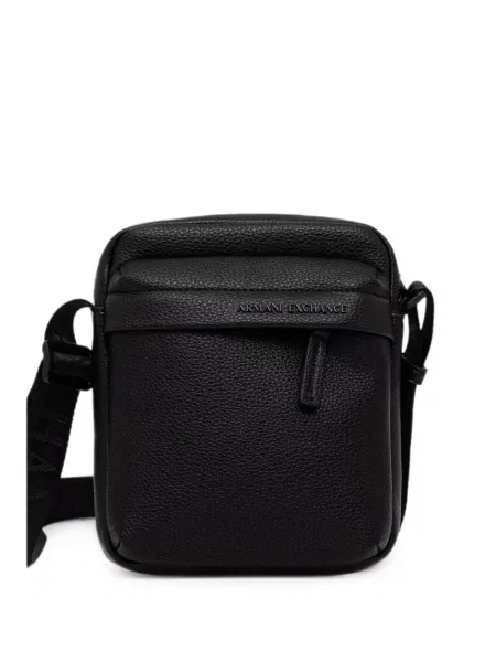Geantă crossbody Armani Exchange cu autograf negru