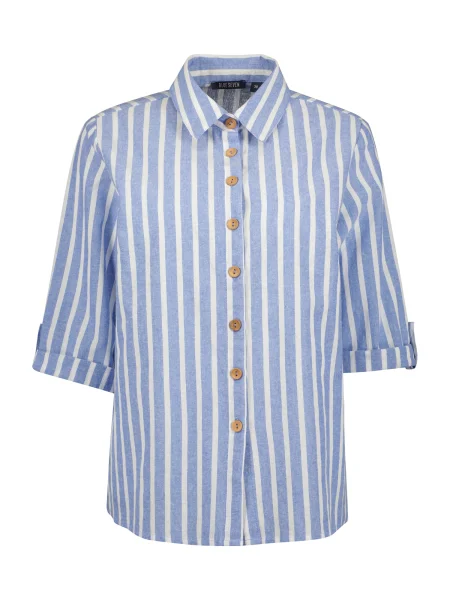 BLUE SEVEN Bluză albastru deschis alb