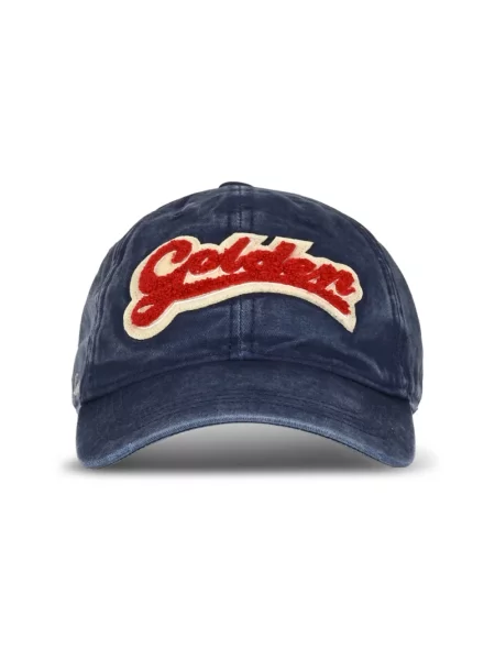 Czapka z daszkiem Golden Goose frotte niebieska