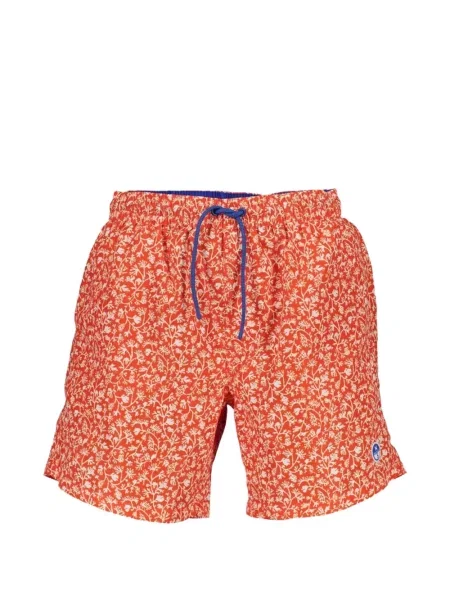 Slip de baie North Sails cu model floral cu imagine portocaliu