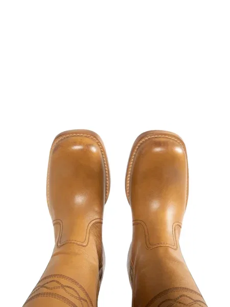 Botine Miu Miu din piele maro