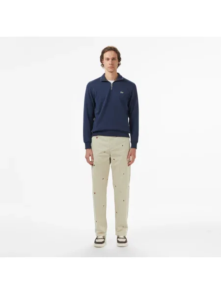Lacoste Bluza Half Zip Classic Fit granatowa