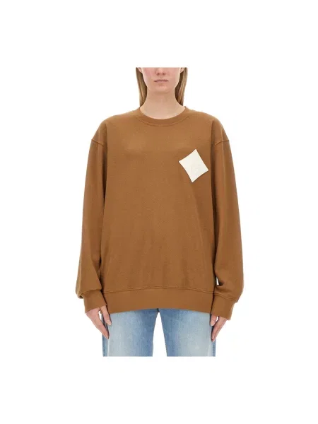 Bluza nierozpinana Mcm z autografem brązowa