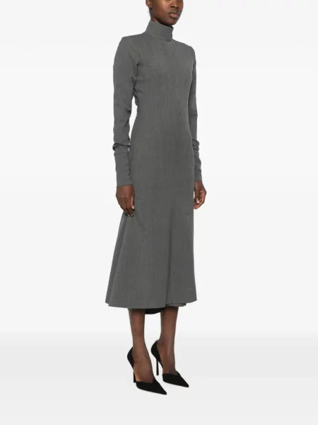 Rochie midi Thelatest evazată gri