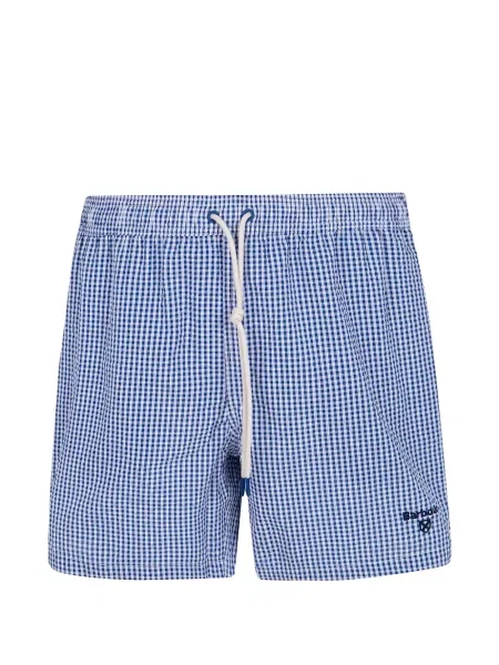 Slip de baie Barbour în carouri albastru