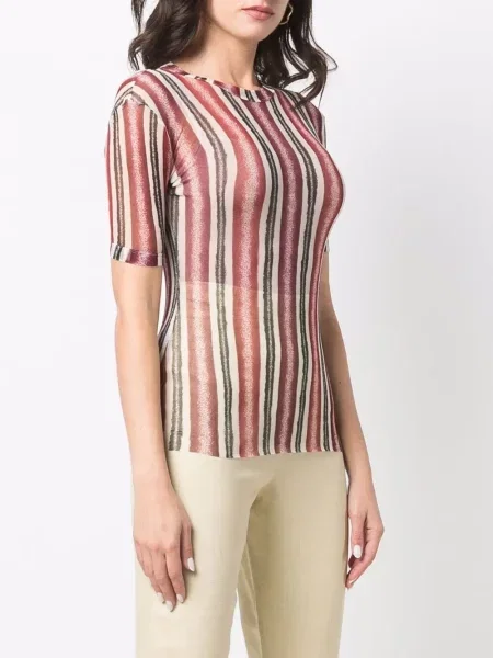 Průsvitné tričko Jean Paul Gaultier Pre-owned červené