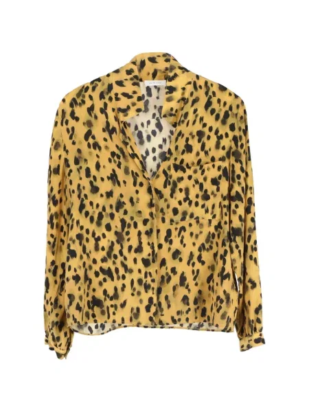 Cămașă Anine Bing cu imprimeu animal print galben