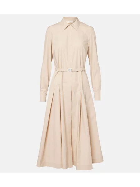 Rochie tip cămașă Tory Burch plisată de costum gri