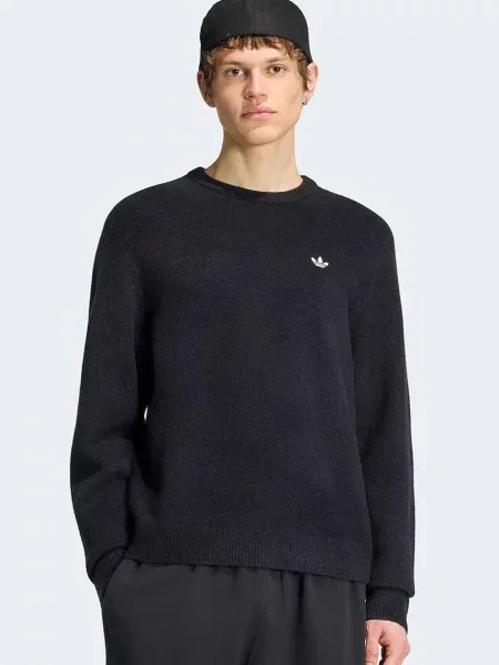 Adidas Originals pulover za muškarce s dodatkom vune Trefoil Essentials bijela