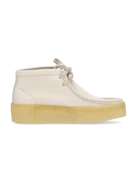 Botki Clarks zamszowe białe