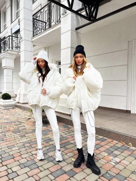 Зимова куртка Milirud молочний нейлон/поліестер