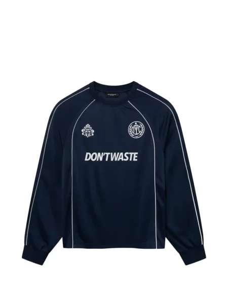Tricou Don't Waste Culture cu imagine albastru