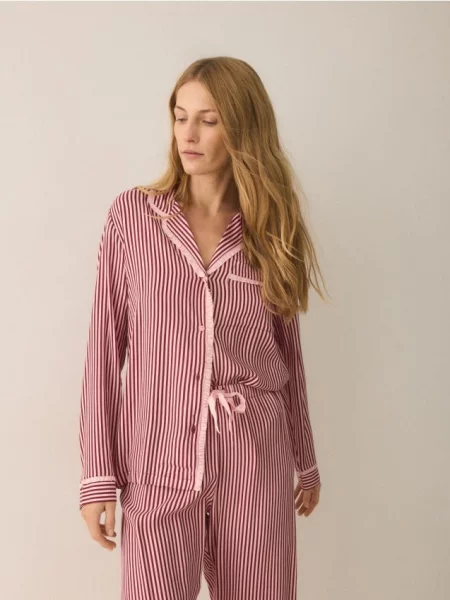 Reserved Піжама з маскою для сну темно-фіолетовий фіолетова