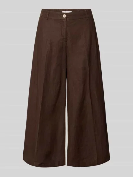 Spodnie z lnu o kroju loose fit z elastycznym pasem model MELLI' Brax