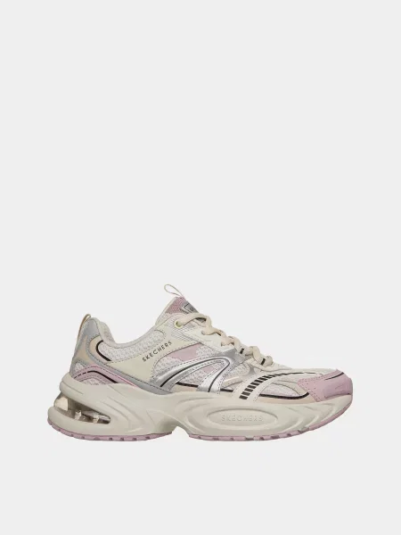 Кросівки повсякденні Skechers білий/рожевий штучна шкіра/текстиль білі