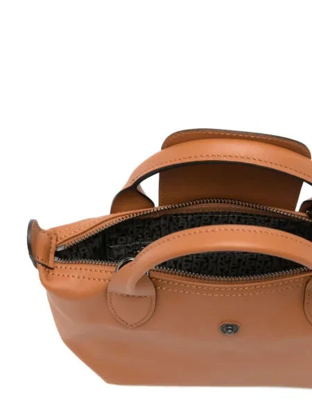 Geanta de piele Longchamp din piele maro