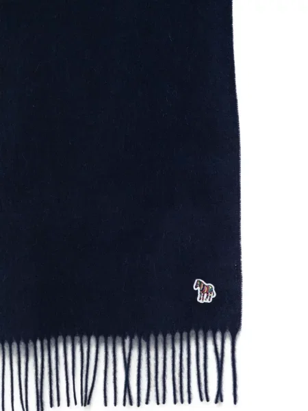 Fular Paul Smith cu broderie cu model zebră albastru