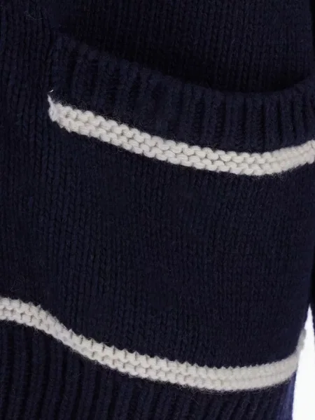 Gulerat cardigan Sebago tricotate albastru