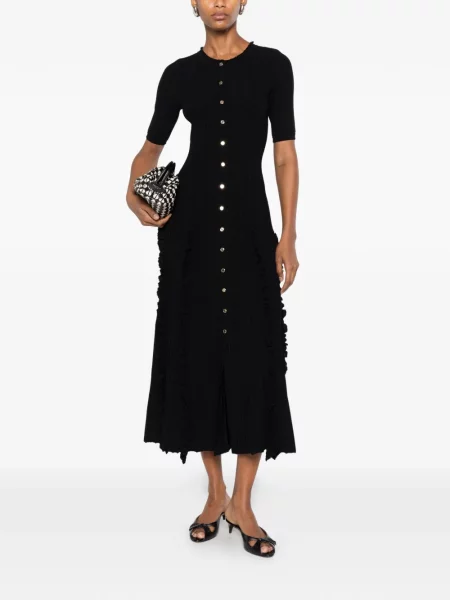 Rochie midi Sandro tricotate negru