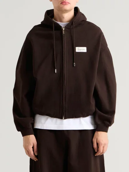 Bluza z kapturem Jacquemus brązowa