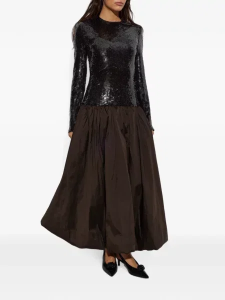 Rochie maxi Rotate Birger Christensen cu paiete negru
