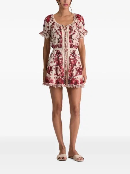 Rochie mini Alice + Olivia alb