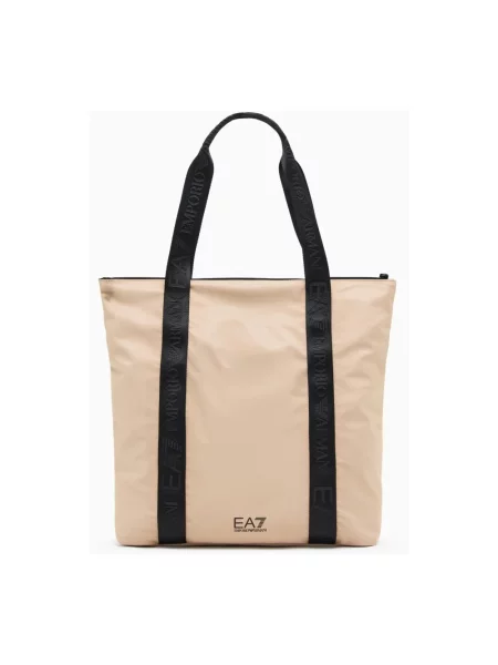 Emporio Armani torebka shopper beżowa