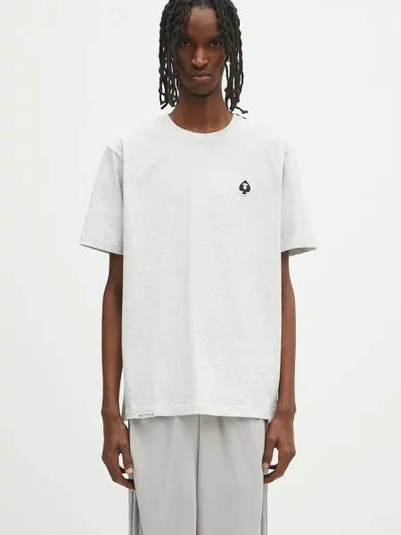 AAPE t-shirt Spades Now melanżowy szary