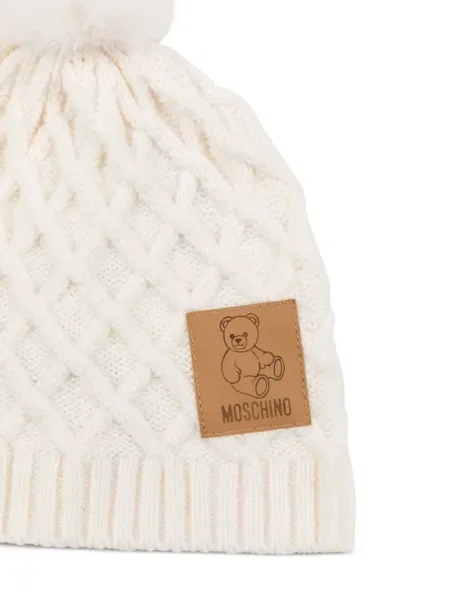 Czapka dziecięca Moschino biała