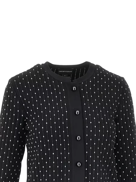 Lung cardigan Emporio Armani negru