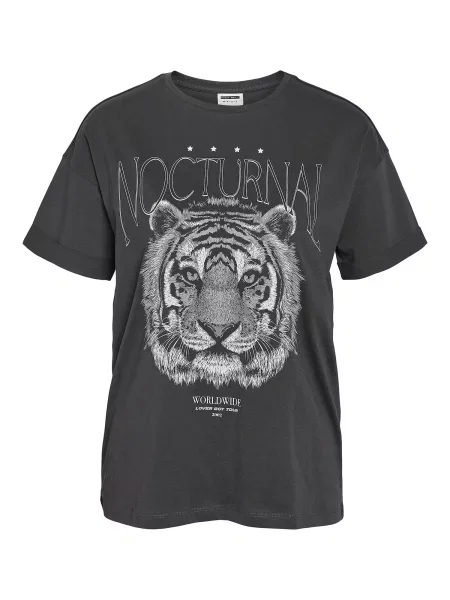 Noisy may Tricou NMBRANDY gri metalic alb