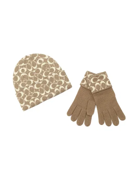 COACH Kape šampanjec / pikčasto rjava