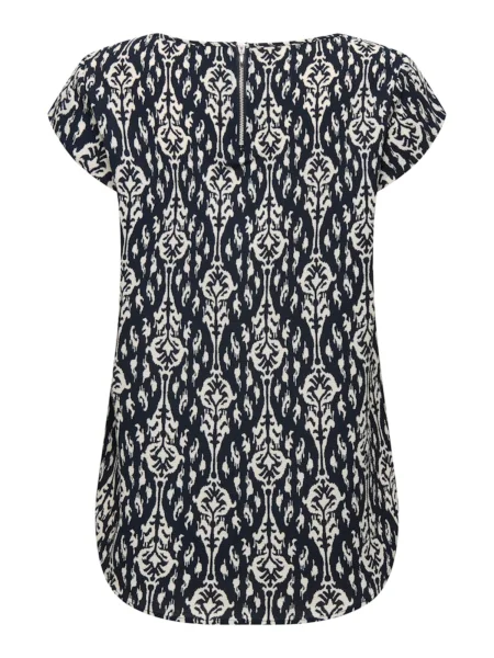 ONLY Bluza ONLVic temno modra / off-bela bela