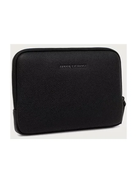 Armani Exchange saszetka z imitacji skóry czarna