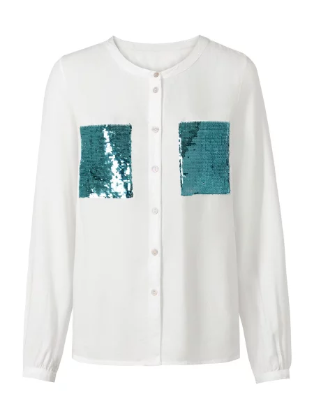 Heine Bluză ecru albastru