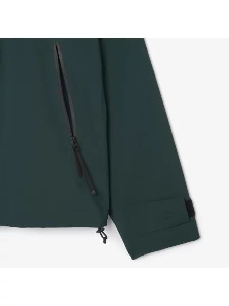 Lacoste Wodoodporna Parka Z Kapturem O Kroju Oversize zielona