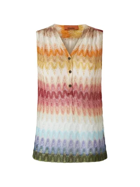 Top Missoni fără mâneci tricotate